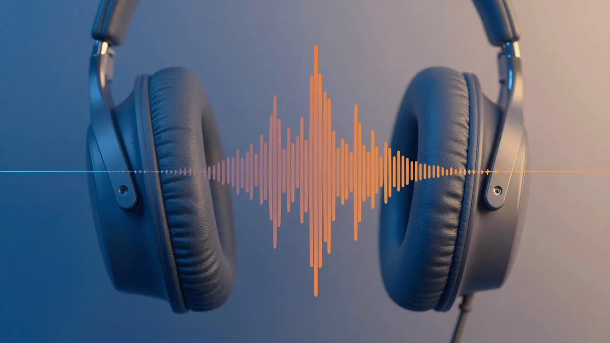 英語リスニングの音声波形イメージ